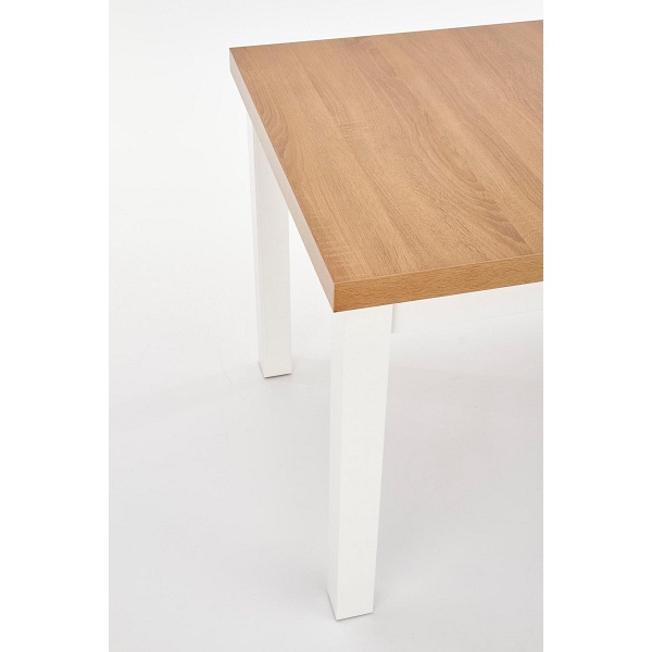 Stół TIAGO 2 rozkładany 140-220/80 blat: dąb craft, nogi: biały - Halmar