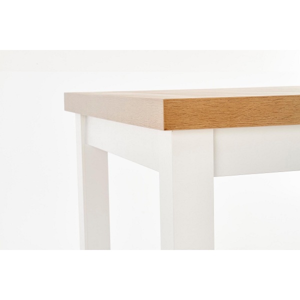 Stół TIAGO 2 rozkładany 140-220/80 blat: dąb craft, nogi: biały - Halmar