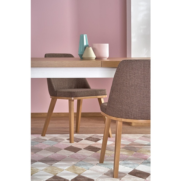 Stół TIAGO 2 rozkładany 140-220/80 blat: dąb craft, nogi: biały - Halmar