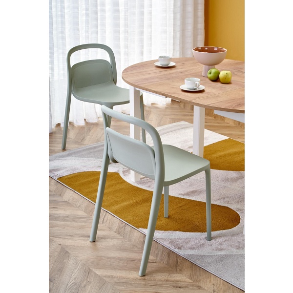 Stół RINGO kolor blat dąb craft, nogi - biały - Halmar