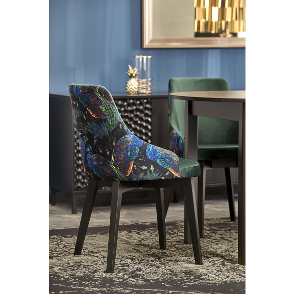 Stół RINGO kolor blat czarny, nogi - czarny - Halmar