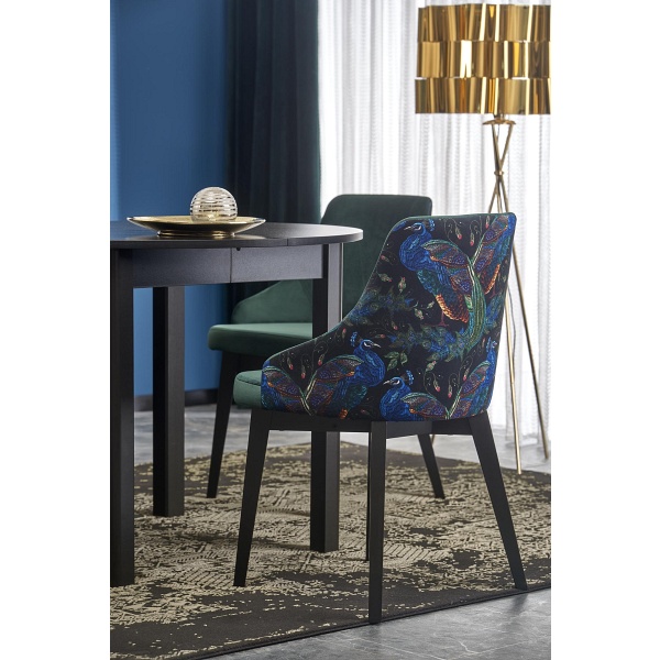 Stół RINGO kolor blat czarny, nogi - czarny - Halmar