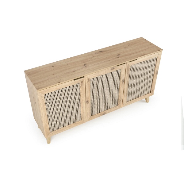 Komoda BORNEO KM-1 dąb artisan/czarny - Halmar