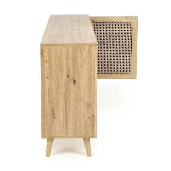 Komoda BORNEO KM-1 dąb artisan/czarny - Halmar