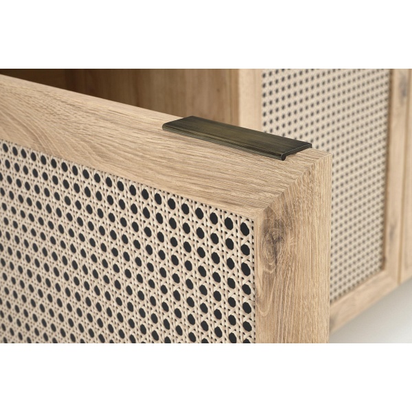 Komoda BORNEO KM-1 dąb artisan/czarny - Halmar