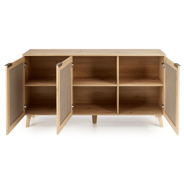 Komoda BORNEO KM-1 dąb artisan/czarny - Halmar