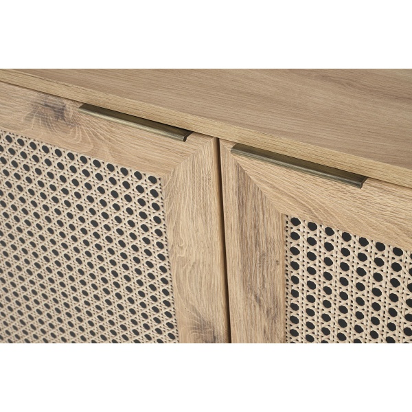 Komoda BORNEO KM-2 dąb artisan/czarny - Halmar