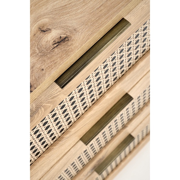 Komoda BORNEO KM-2 dąb artisan/czarny - Halmar