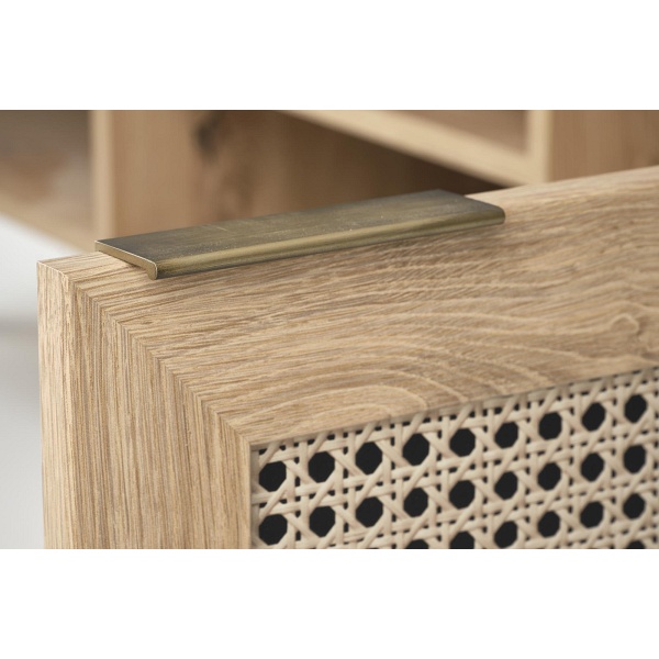 Stolik BORNEO RTV-1 RTV dąb artisan/czarny - Halmar