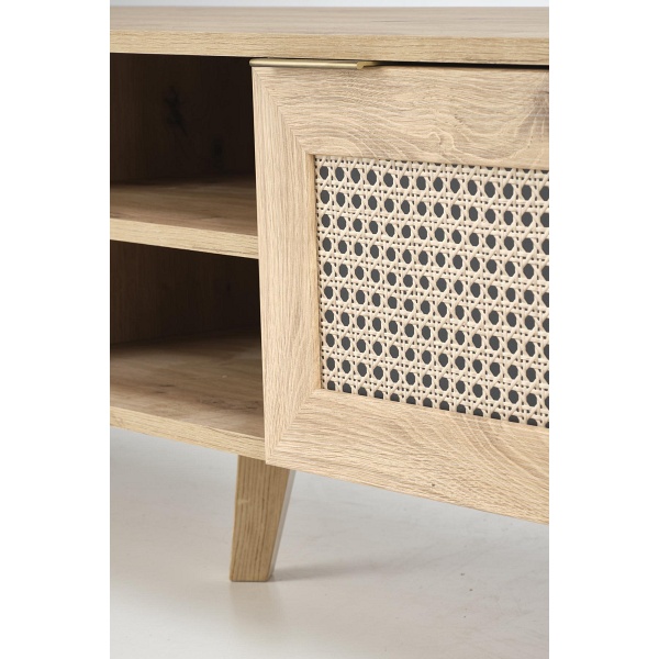 Stolik BORNEO RTV-1 RTV dąb artisan/czarny - Halmar