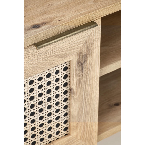 Stolik BORNEO RTV-1 RTV dąb artisan/czarny - Halmar