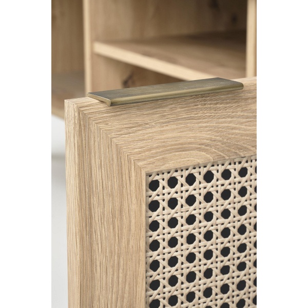 Stolik BORNEO RTV-1 RTV dąb artisan/czarny - Halmar