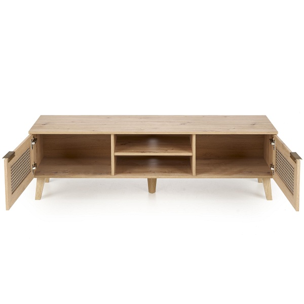 Stolik BORNEO RTV-1 RTV dąb artisan/czarny - Halmar