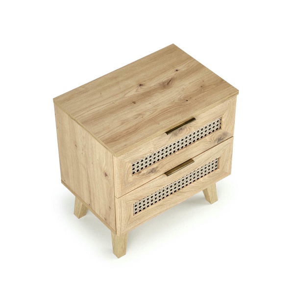 Szafka BORNEO SN-1 nocna dąb artisan/czarny - Halmar