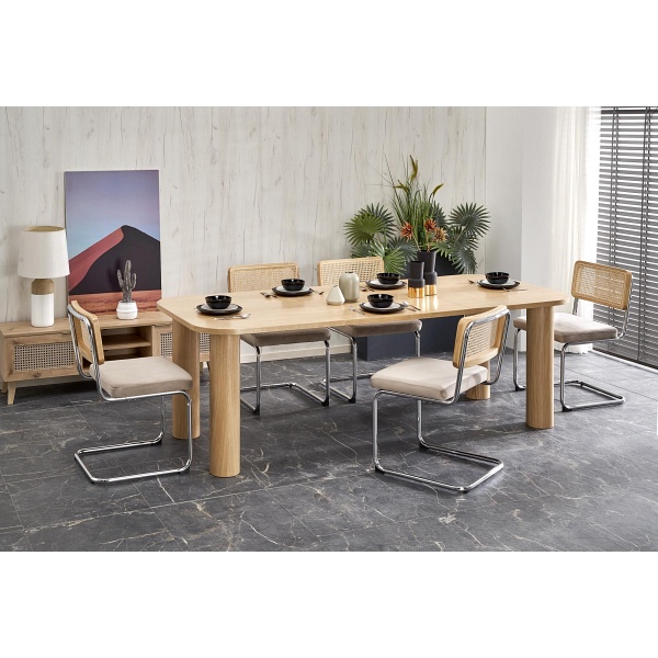 Stół ELEFANTE PROSTOKĄT rozkładany 160-240/100 dąb naturalny - Halmar