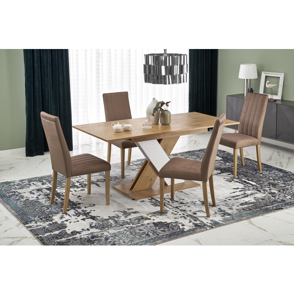 Stół XARELTO rozkładany dąb lancelot - biały - Halmar