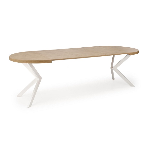 Stół PERONI rozkładany dąb złoty - biały - Halmar