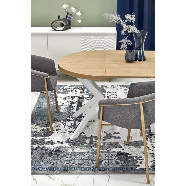 Stół PERONI rozkładany dąb złoty - biały - Halmar