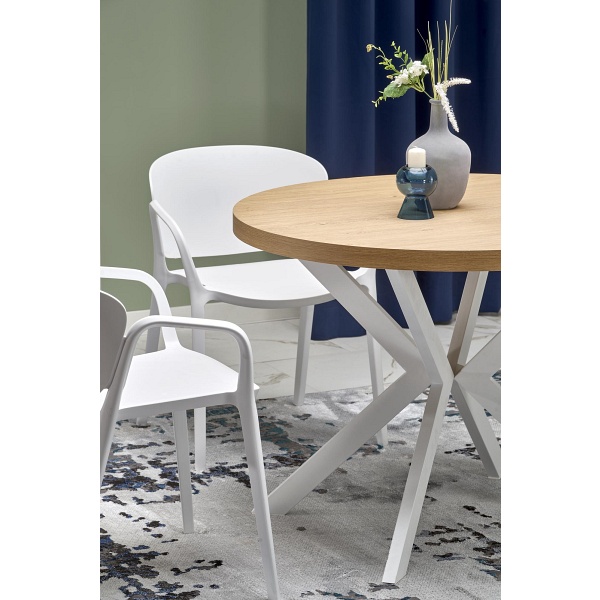 Stół PERONI rozkładany dąb złoty - biały - Halmar