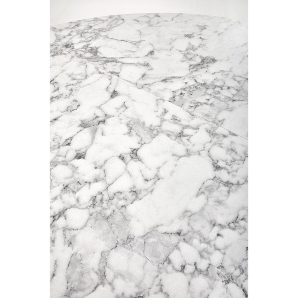 Stół PERONI rozkładany biały marmur - czarny - Halmar