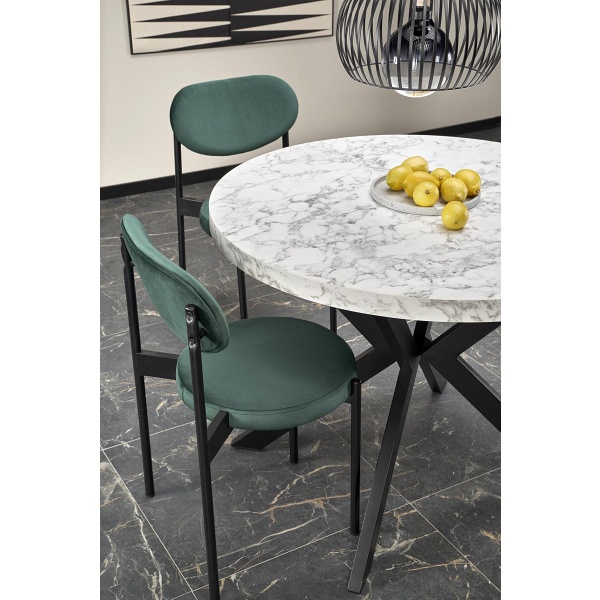 Stół PERONI rozkładany biały marmur - czarny - Halmar