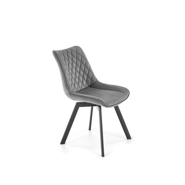 Krzesło K520 nogi - czarne, siedzisko - ciemny popiel - Halmar