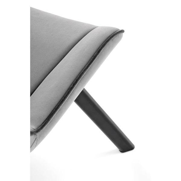 Krzesło K520 nogi - czarne, siedzisko - ciemny popiel - Halmar