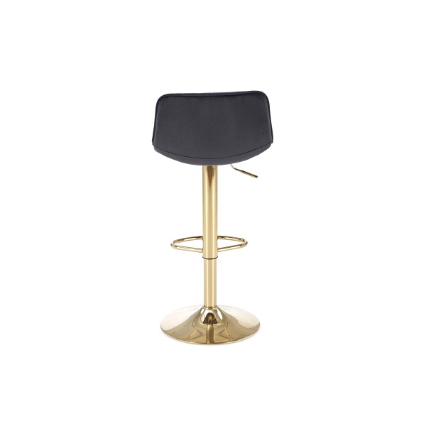 Hoker H120 nogi - złote, siedzisko - czarny - Halmar