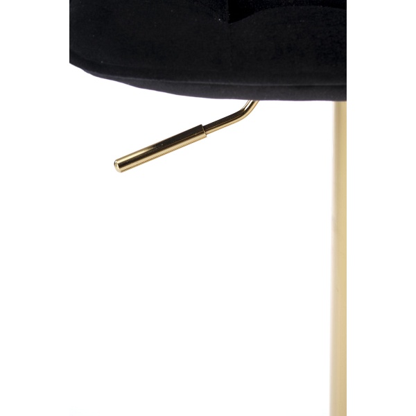 Hoker H120 nogi - złote, siedzisko - czarny - Halmar