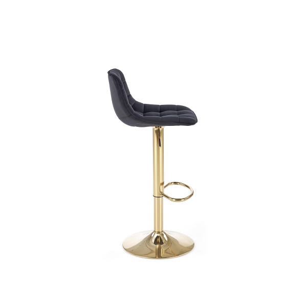 Hoker H120 nogi - złote, siedzisko - czarny - Halmar