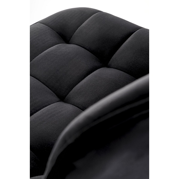 Hoker H120 nogi - złote, siedzisko - czarny - Halmar