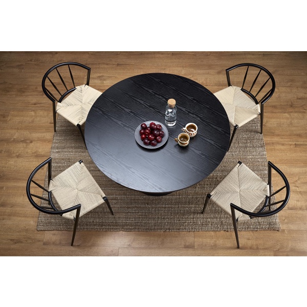 Stół GINTER okrągły, czarny - Halmar