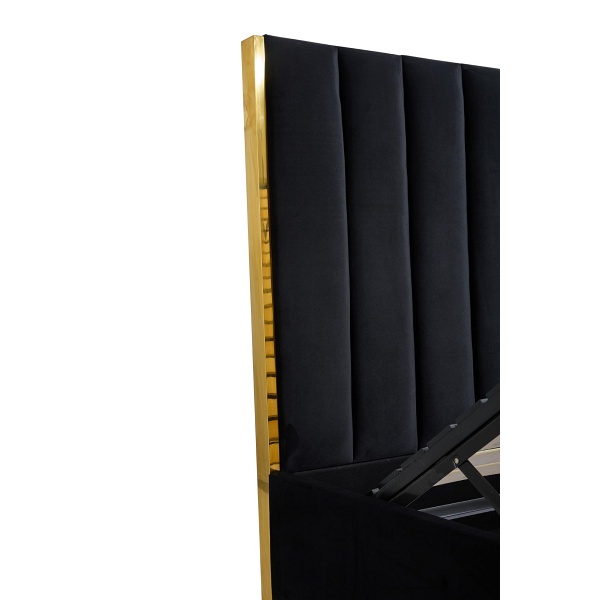 Łóżko PALAZZO 160, czarny / złoty - Halmar