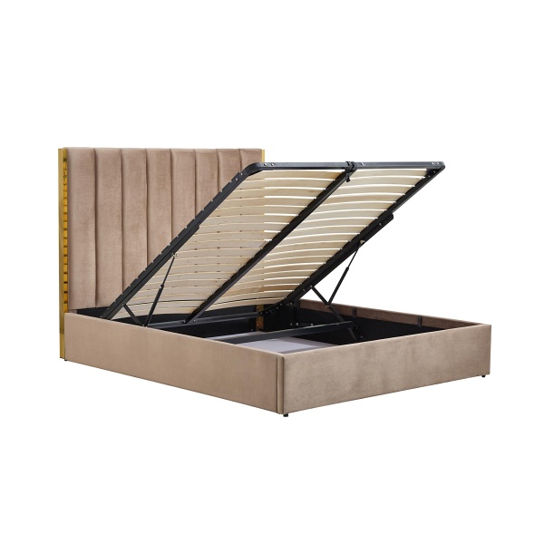 Łóżko PALAZZO 160, beżowy / złoty - Halmar