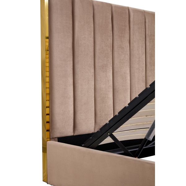 Łóżko PALAZZO 160, beżowy / złoty - Halmar