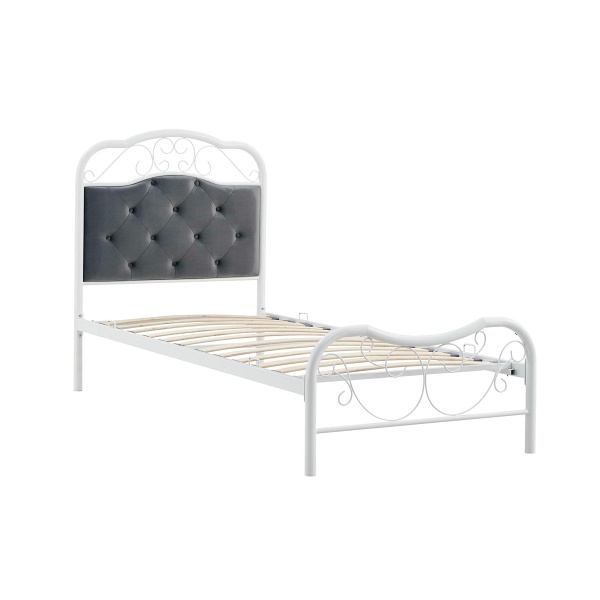 Łóżko FABRIZIA 90, popielaty / biały - Halmar