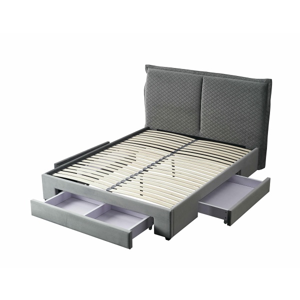 Łóżko BECKY 160, jasny popielaty - Halmar