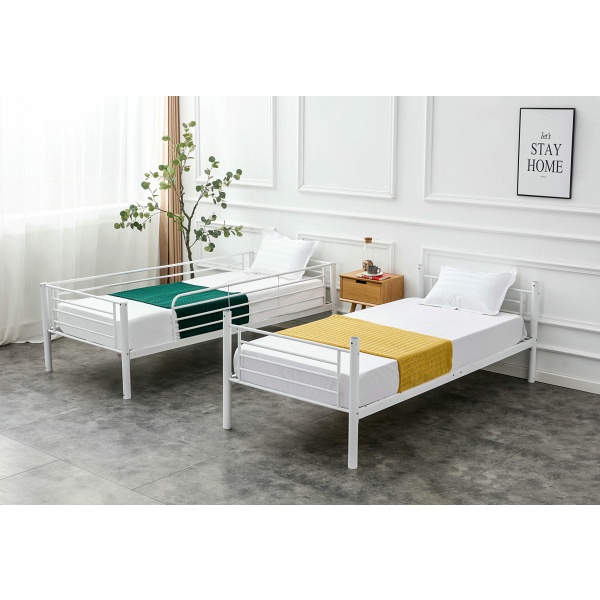 Łóżko BUNKY piętrowe / opcja dwóch łóżek pojedynczych 90, biały - Halmar