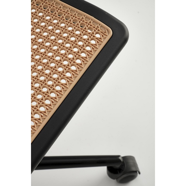 Fotel INCAS gabinetowy brązowy / czarny - Halmar