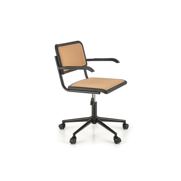 Fotel INCAS gabinetowy brązowy / czarny - Halmar