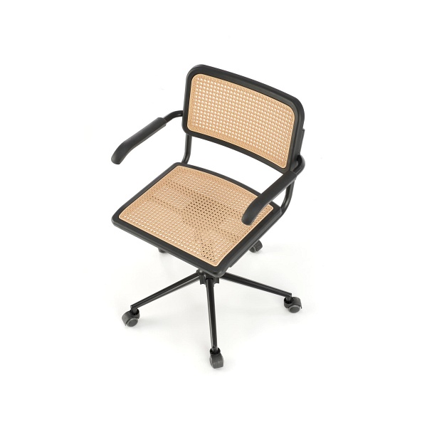 Fotel INCAS gabinetowy brązowy / czarny - Halmar