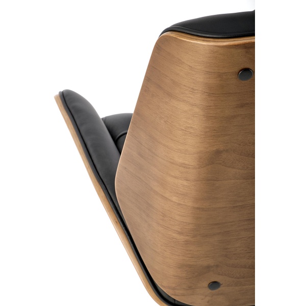 Fotel GAVIN gabinetowy orzechowy / czarny - Halmar