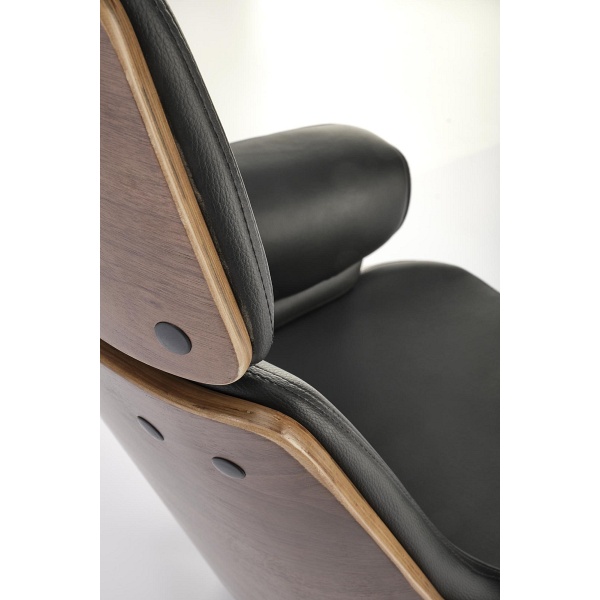 Fotel WEBER gabinetowy orzechowy / czarny - Halmar