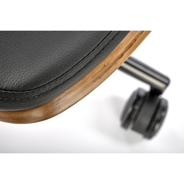 Fotel WEBER gabinetowy orzechowy / czarny - Halmar