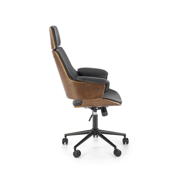 Fotel WEBER gabinetowy orzechowy / czarny - Halmar