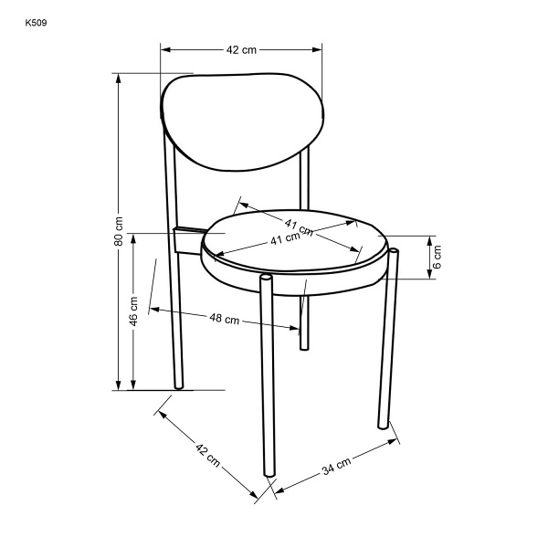 Krzesło K509 popielaty - Halmar