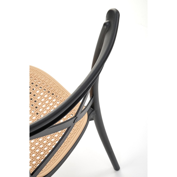 Krzesło K512 czarny / brązowy - Halmar