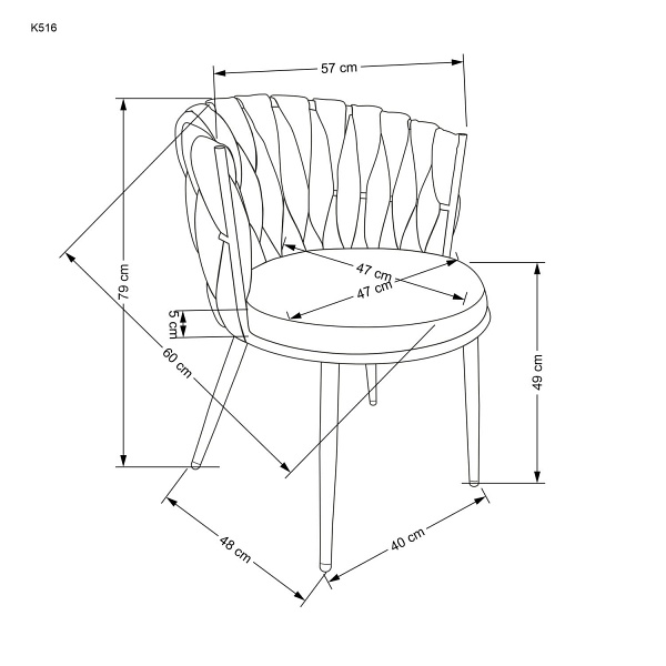 Krzesło K516 jasny beżowy - Halmar