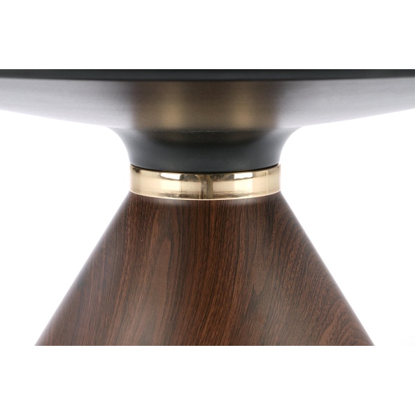 Ława GENESIS biały marmur / orzechowy / złoty - Halmar