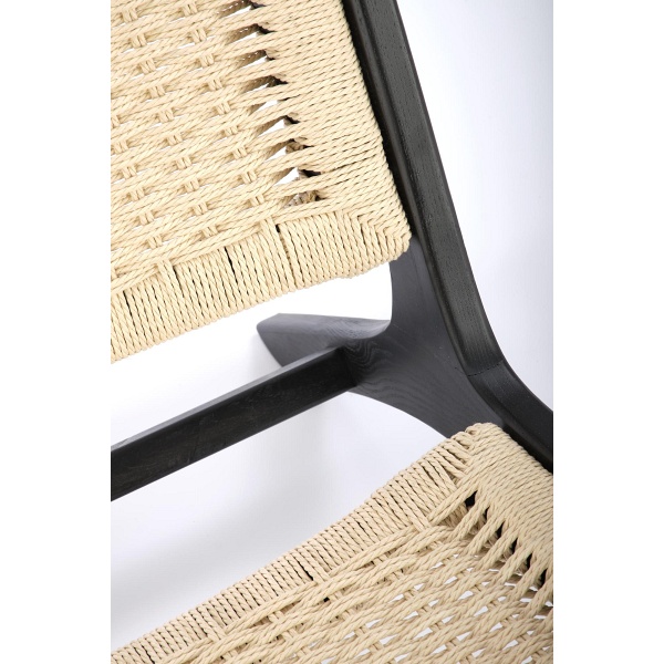 Fotel FODEN wypoczynkowy, czarny / naturalny - Halmar